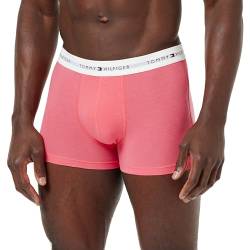 Tommy Hilfiger Herren 3er Pack Boxershorts Trunks Unterwäsche, Mehrfarbig (Glam Blue/Central Green/Pink Dawn), S von Tommy Hilfiger