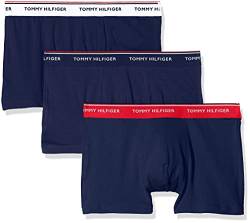 Tommy Hilfiger Herren 3er Pack Boxershorts Trunks Unterwäsche, Mehrfarbig (Multi/Peacoat), XL von Tommy Hilfiger