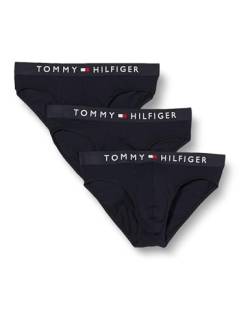 Tommy Hilfiger Herren 3er Pack Slips Brief Unterwäsche, Blau (Des Sky/Des Sky/Des Sky), S von Tommy Hilfiger