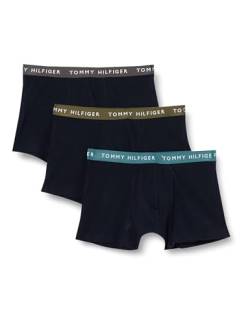 Tommy Hilfiger Herren 3p Boxershorts Trunk, Frosted Green/Army Green/Dark Ash, S von Tommy Hilfiger