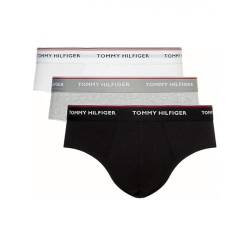 Tommy Hilfiger Herren 3p Brief Slip Mehrfarbig (Black / Grey Heather- Eur / White 004), M von Tommy Hilfiger