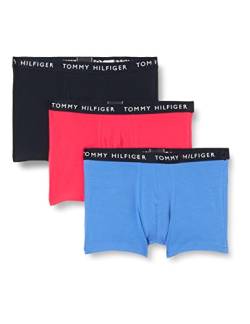Tommy Hilfiger Herren 3p Trunk Shorts, Des Sky/Irs Blue/Pnk Splend, S von Tommy Hilfiger