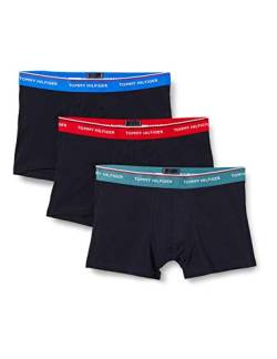 Tommy Hilfiger Herren 3p Trunk Wb Boxershorts, Prim Red/Vint Turq/Electr Blue, M von Tommy Hilfiger