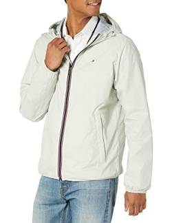 Tommy Hilfiger Herren Active Rain Slicker Jacke mit dreifarbigem Reißverschluss Regenjacke, Ice, M von Tommy Hilfiger