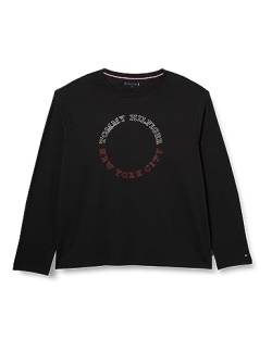 Tommy Hilfiger Herren BT-MONOTYPE ROUNDLE LS Tee-B MW0MW34150 Langarm T-Shirts, Schwarz (Black), XXL von Tommy Hilfiger