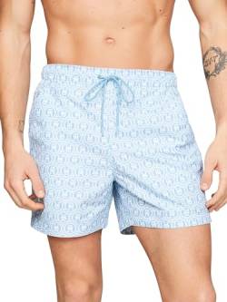 Tommy Hilfiger Herren Badehose Medium Drawstring Print Mittellang, Blau (Laurel Sleepy Blue), M von Tommy Hilfiger