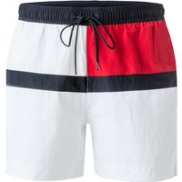 Tommy Hilfiger Herren Badeshorts weiß Mikrofaser Gemustert von Tommy Hilfiger