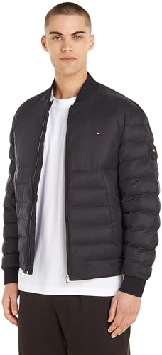 Tommy Hilfiger Herren Bomberjacke Packable Recycled Quilt Bomber Steppjacke, Schwarz (Black), M von Tommy Hilfiger