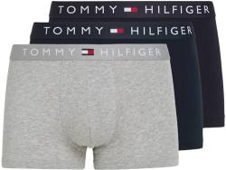 Tommy Hilfiger Herren Boxershorts Trunks Unterwäsche, Mehrfarbig (Des Sky/Grey Htr/Des Sky), S von Tommy Hilfiger