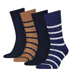 Tommy Hilfiger Herren CLSSC Sock, Navy/Desert Khaki, 39/42 (4er Pack) von Tommy Hilfiger