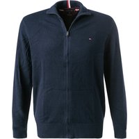 Tommy Hilfiger Herren Cardigan blau Baumwolle unifarben von Tommy Hilfiger