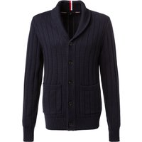 Tommy Hilfiger Herren Cardigan blau Baumwolle unifarben von Tommy Hilfiger