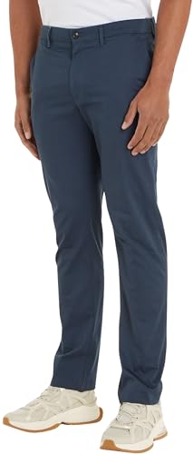 Tommy Hilfiger Herren Chino Denton Printed Structure MW0MW33938 Gewebte Hosen, Blau (Desert Sky), 31W / 34L von Tommy Hilfiger