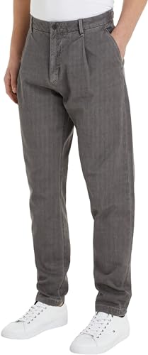 Tommy Hilfiger Herren Chino Stretch, Grau (Hydrogen Grey), 31W / 32L von Tommy Hilfiger