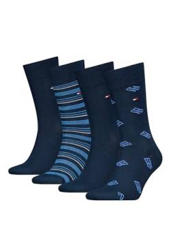 Tommy Hilfiger Herren Classic Socken, Marineblau, 43/46 (4er Pack) von Tommy Hilfiger