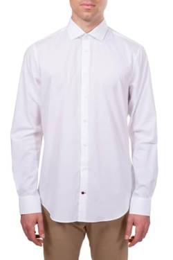 Tommy Hilfiger Herren Core Stretch Poplin Slim Shirt Businesshemd, Weiß (White), 40 von Tommy Hilfiger