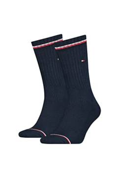 Tommy Hilfiger Herren Crew Sock, Dark Navy, 47/49 (2er Pack) von Tommy Hilfiger