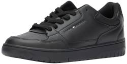 Tommy Hilfiger Herren Cupsole Sneaker Basket Core Leather Schuhe, Schwarz (Black), 44 EU von Tommy Hilfiger