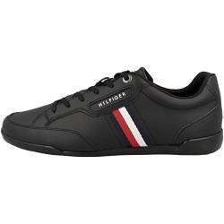 Tommy Hilfiger Herren Cupsole Sneaker Classic Low Cupsole Leather Schuhe , Schwarz (Black), 42 EU von Tommy Hilfiger