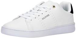 Tommy Hilfiger Herren Cupsole Sneaker Court Cup Leather Schuhe, Weiß (White), 44 EU von Tommy Hilfiger