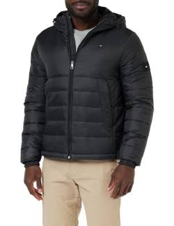 Tommy Hilfiger Herren Daunenjacke Packable Recycled Quilt mit Kapuze, Schwarz (Black), M von Tommy Hilfiger