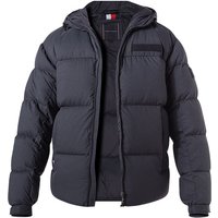 Tommy Hilfiger Herren Daunenjacke blau Mikrofaser unifarben von Tommy Hilfiger