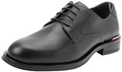 Tommy Hilfiger Herren Derby Schuh Core aus Leder, Schwarz (Black), 41 von Tommy Hilfiger