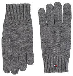 Tommy Hilfiger Herren Essential Flag Knitted Gloves AM0AM11048 Handschuhe, Grau (Mid Grey Heather), OS von Tommy Hilfiger