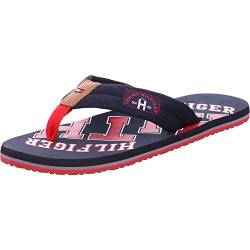 Tommy Hilfiger Herren Flip Flops Essential TH Beach Sandal Badeschuhe, Blau (Midnight), 45 EU von Tommy Hilfiger