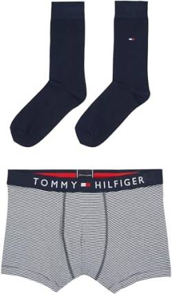 Tommy Hilfiger Herren Geschenk-Set Boxershorts & Socken, Mehrfarbig (Ithaca / Desert Sky), M von Tommy Hilfiger