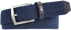 Tommy Hilfiger Herren Gürtel Denton 3.5 Elastic Stoffgürtel, Blau (Space Blue), 105 cm von Tommy Hilfiger