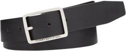 Tommy Hilfiger Herren Gürtel Jeans Buckle 3.5 Ledergürtel, Schwarz (Black), 100 cm von Tommy Hilfiger