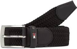 Tommy Hilfiger Herren Gürtel New Adan Belt 3.5 Stoffgürtel, Schwarz (Black), 85 von Tommy Hilfiger