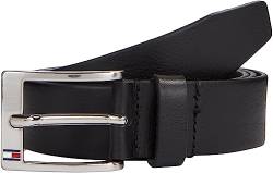 Tommy Hilfiger Herren Gürtel New Aly Belt Ledergürtel, Schwarz (Black), 115 von Tommy Hilfiger