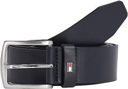 Tommy Hilfiger Herren Gürtel New Denton Belt 4.0 Ledergürtel, Blau (Midnight), 100 von Tommy Hilfiger