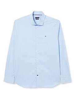 Tommy Hilfiger Herren Hemd Langarm, Blau (Custom Color Light Blue), 43 von Tommy Hilfiger