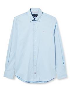 Tommy Hilfiger Herren Hemd Oxford Regular-Fit Langarm, Blau (Calm Blue), 37W von Tommy Hilfiger