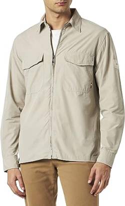 Tommy Hilfiger Herren Hemd Paper Touch Langarm , Beige (Stone), M von Tommy Hilfiger