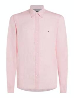 Tommy Hilfiger Herren Hemd Pigment Dyed LI SOLID RF Shirt Pink Crystal - XL von Tommy Hilfiger