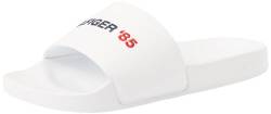 Tommy Hilfiger Herren Hilfiger 85 Pool Slide FM0FM05021 Schlappen, Weiß (White), 41 EU von Tommy Hilfiger