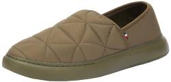 Tommy Hilfiger Herren Hilfiger WARM HYBRID HOMESLIPPER FM0FM04772 Hausschuhe, Khaki (Army Green), 41 EU von Tommy Hilfiger