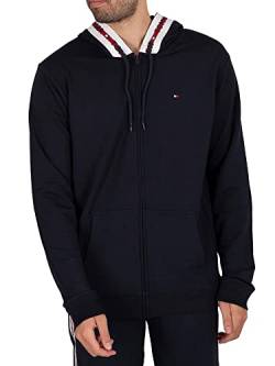 Tommy Hilfiger Herren Hoodie LS FZ HWK UM0UM01929 Schwere Jacken mit durchgehendem Reißverschluss, Blau (Desert Sky), L von Tommy Hilfiger