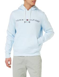 Tommy Hilfiger Herren Hoodie Tommy Logo mit Kapuze, Blau (Keepsake Blue), M von Tommy Hilfiger