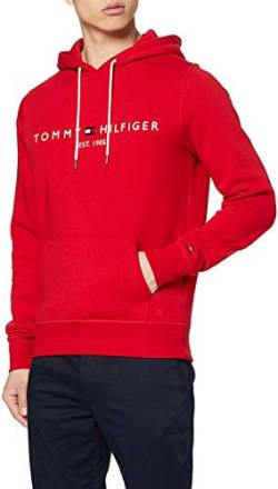 Tommy Hilfiger Herren Hoodie Tommy Logo mit Kapuze, Rot (Primary Red), L von Tommy Hilfiger