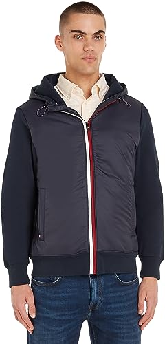 Tommy Hilfiger Herren Hoodie Zipper, Blau (Desert Sky), S von Tommy Hilfiger