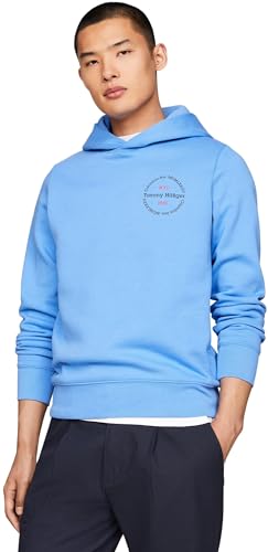 Tommy Hilfiger Herren Hoodie mit Kapuze, Blau (Blue Spell), S von Tommy Hilfiger