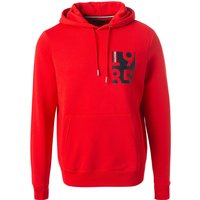 Tommy Hilfiger Herren Hoodie rot Baumwolle Logo und Motiv von Tommy Hilfiger