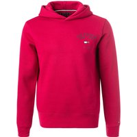 Tommy Hilfiger Herren Hoodie rot Baumwolle unifarben von Tommy Hilfiger