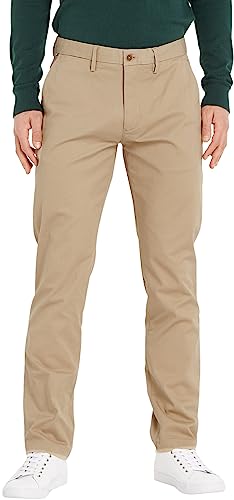 Tommy Hilfiger Herren Hose Core Denton 1985 Pima Cotton Chino, Beige (Batique Khaki), 31W / 36L von Tommy Hilfiger