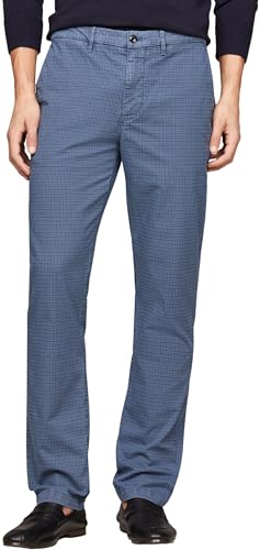 Tommy Hilfiger Herren Hose Denton Chino Straight Fit, Blau (Aegean Sea), 34W/34L von Tommy Hilfiger